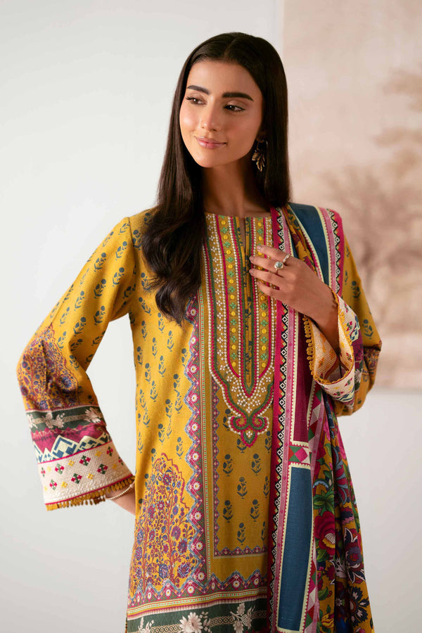 3 Piece - Digital Printed Embroidered Suit - 42502646