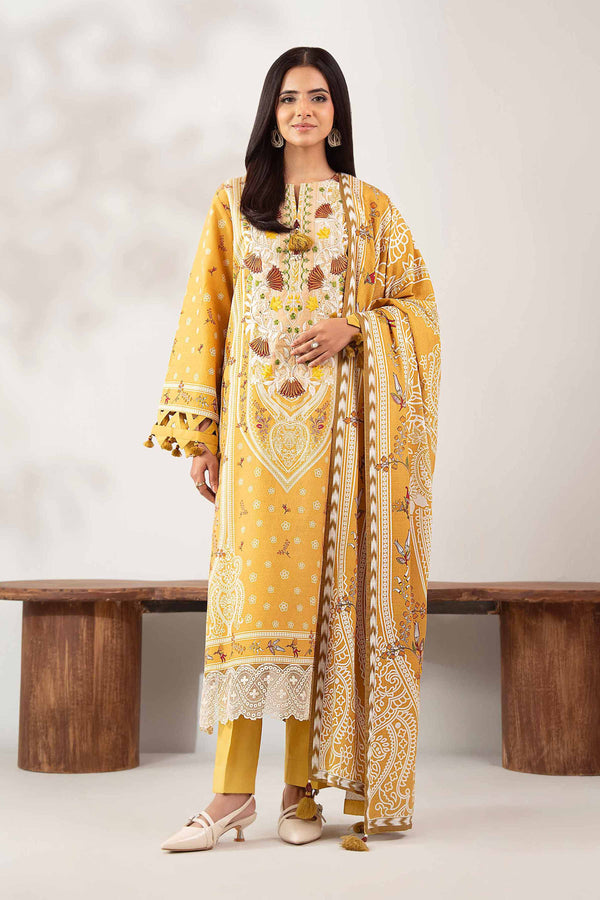 3 Piece - Digital Printed Embroidered Suit - 42502649