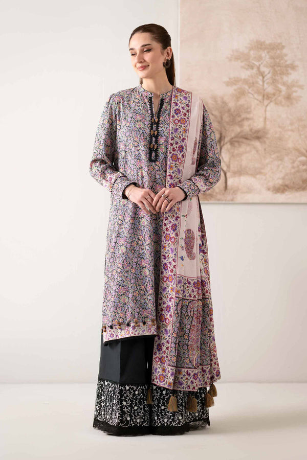 3 Piece - Digital Printed Embroidered Suit - 42502653
