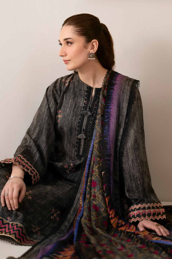 3 Piece - Digital Printed Embroidered Suit - 42502705