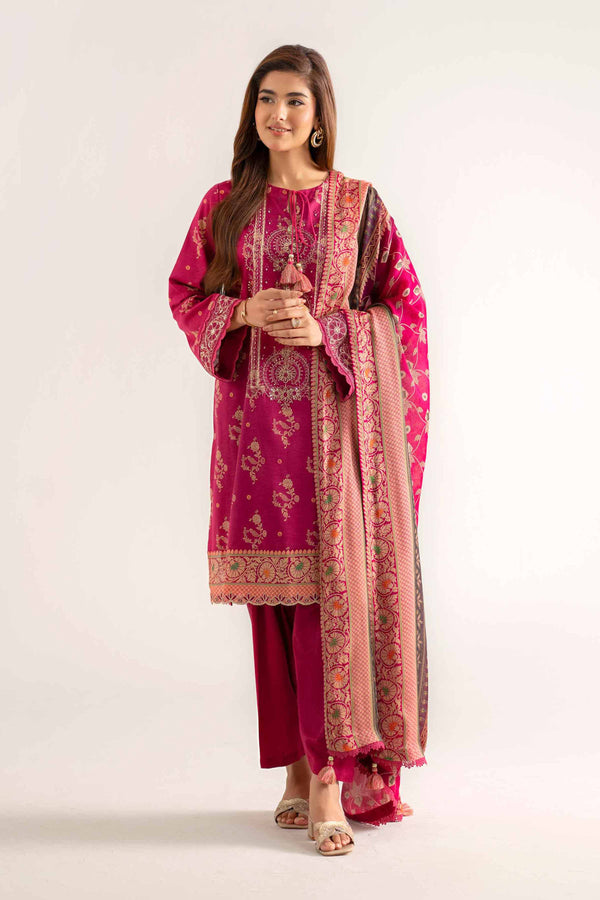 3 Piece - Digital Printed Embroidered Suit - 42502706