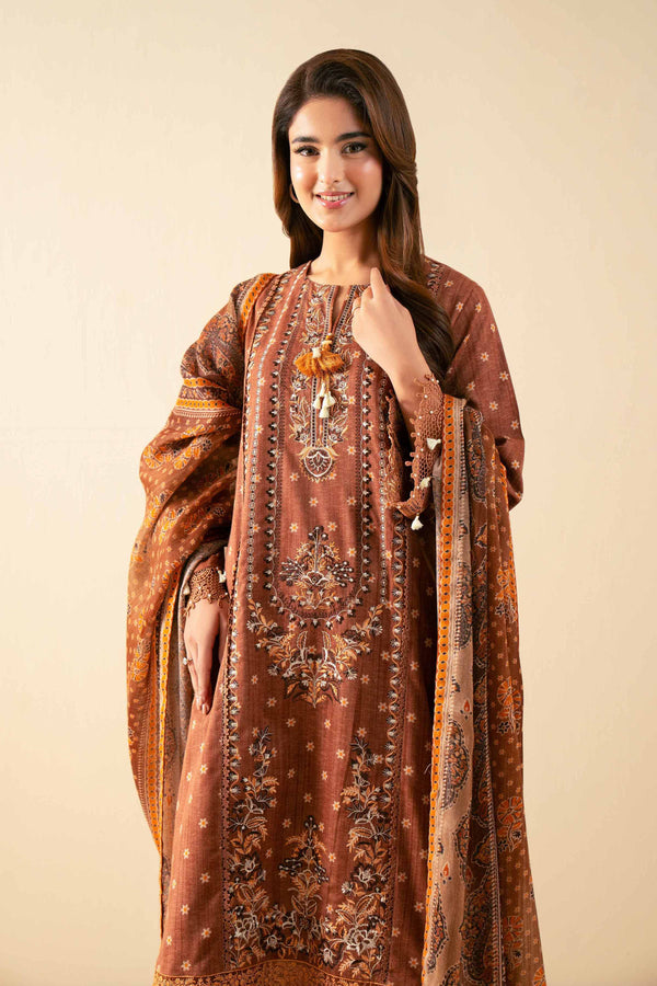 3 Piece - Digital Printed Embroidered Suit - 42502713