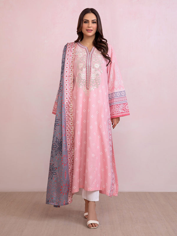 2 Piece Karandi Suit-Embroidered (Pret)