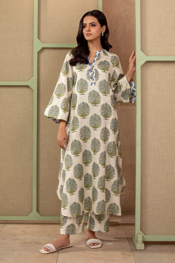 2 Piece - Printed Khaddar Suit - KPW25-P3679