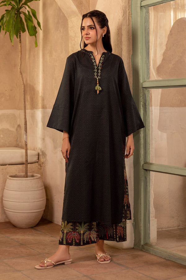 2 Piece - Printed & Embellished Khaddar Suit - KPW25-P3809