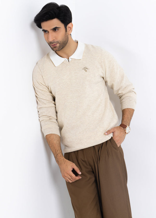 Fog-V-Neck Full Sleeves Sweater (501-14)