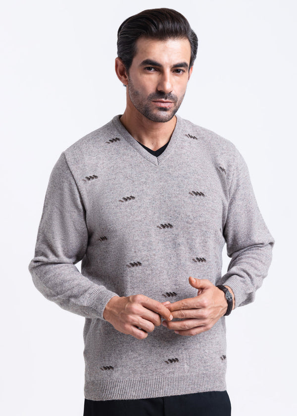 String-V-Neck Full Sleeves Sweater (505-14)