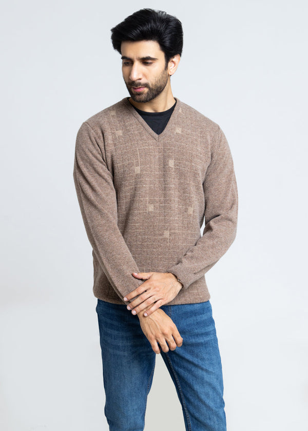 Br-Sugar-V-Neck Full Sleeves Sweater (511-14)