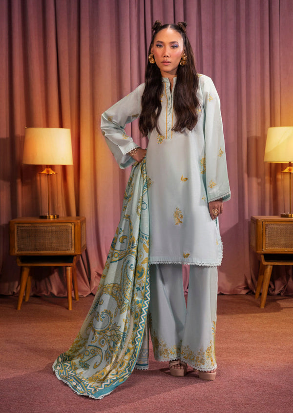 S-Green-Cotton Silk-3 Piece (WPS25SE3018)