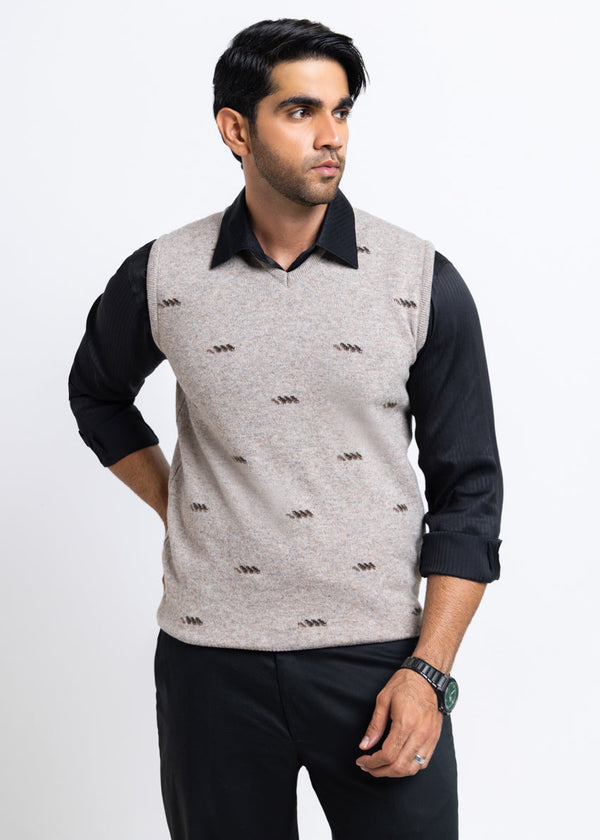 String-V-Neck Sando Sweater (655-14)