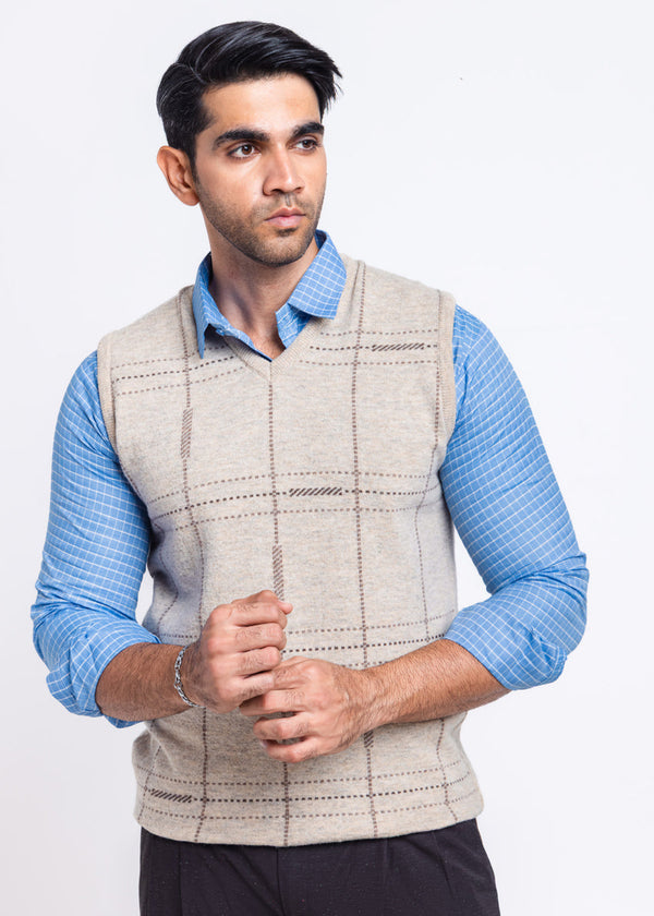 N-Stone-V-Neck Sando Sweater (656-14)