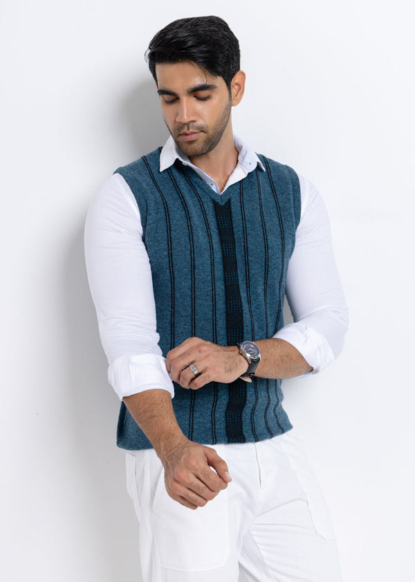 Ferozi-V-Neck Sando Sweater (657-14)