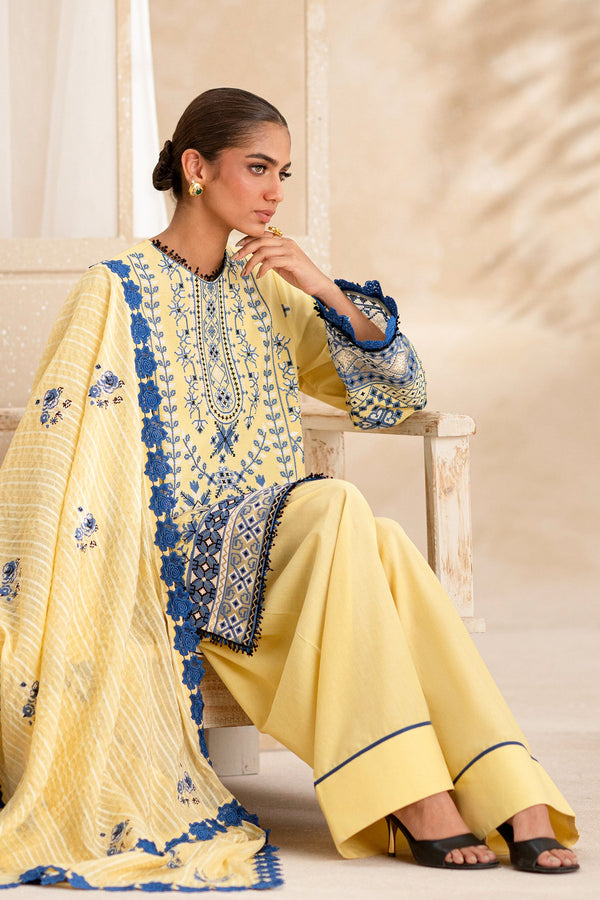 EMBROIDERED LAWN SUIT (E0545/203/110)