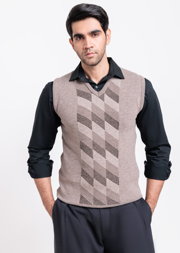 Moon Rock-V-Neck Sando Sweater (670-14)