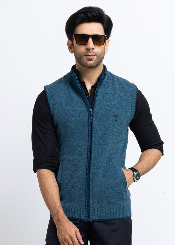 Ferozi-Turtle Neck Zipper Sando Sweater (781-14)