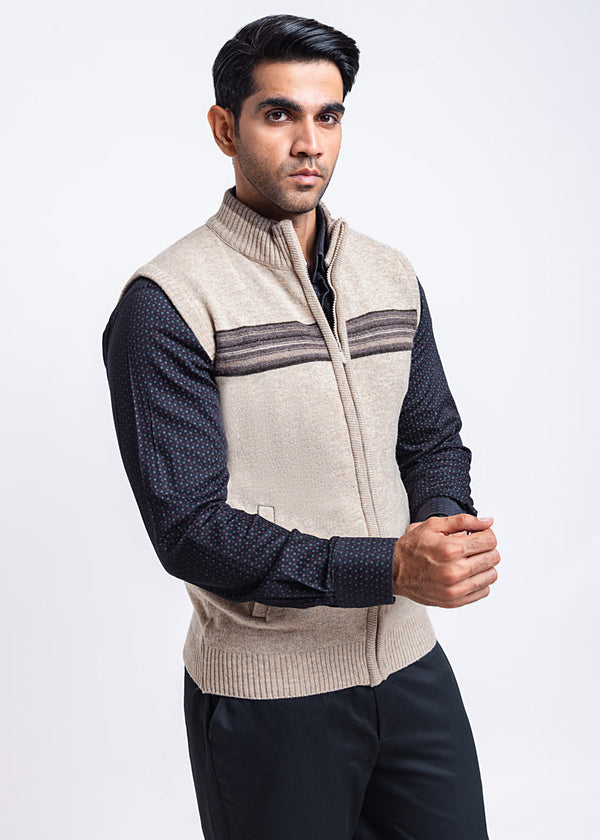 N-Stone-Turtle Neck Zipper Sando Sweater (786-14)