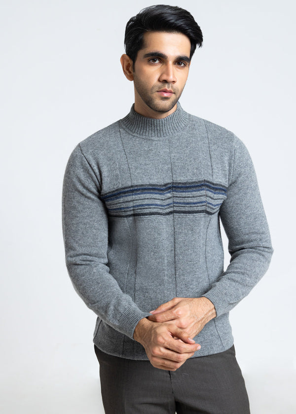 St-Grey-Round Turtle Neck Full Sleeves Sweater (852-14)