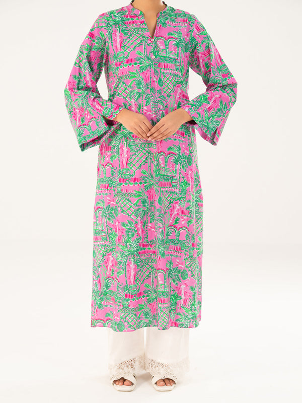 Green Cambric Kurti - AWP-LK-907