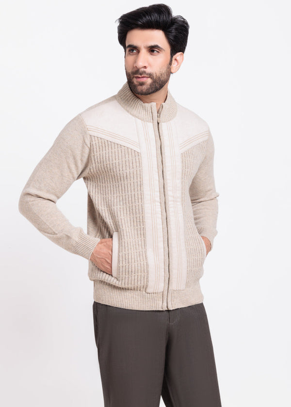 N-Stone-Turtle Neck Zipper Full Sleeves Sweater (915-14)