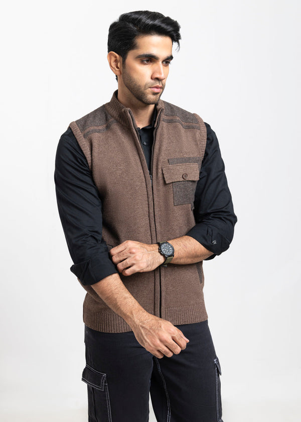 N-Sand-Turtle Neck Zipper Sando Sweater (985-14)