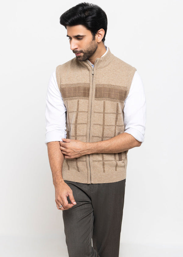 Mushroom-Turtle Neck Zipper Sando Sweater (991-14)