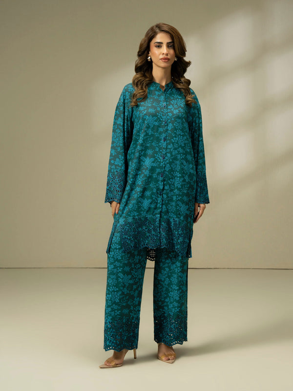 2 Piece Linen Suit-Embroidered (Pret)