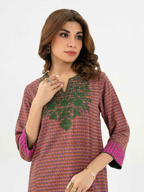 Linen Top-Embroidered (Pret)