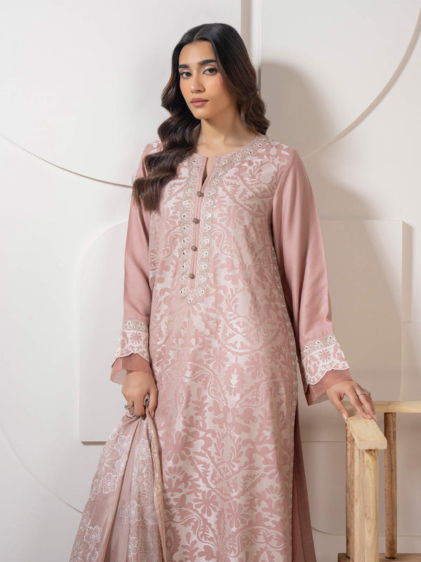 3 Piece Crepe Suit-Embroidered (Pret)