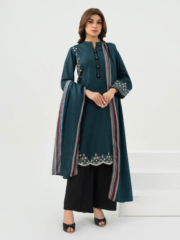 2 Piece Khaddar Suit-Embroidered (Pret)