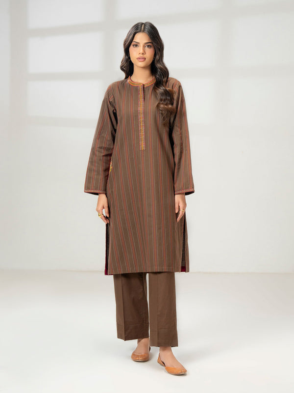 2 Piece Yarn Dyed Suit-Embroidered (Pret)