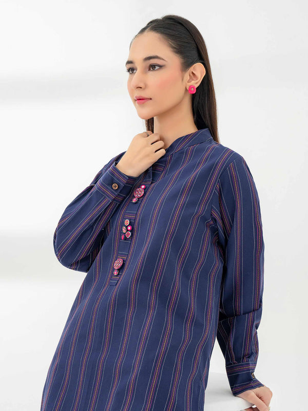2 Piece Yarn Dyed Suit-Embroidered (Pret)