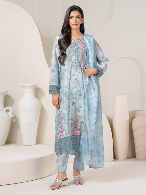 3 Piece Lawn Suit-Embroidered (Pret)