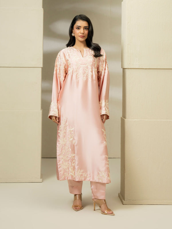 2 Piece Silk Suit-Embroidered (Pret)
