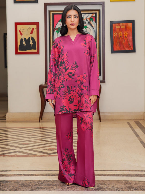 Silk Co-ord Set-Printed (Pret)