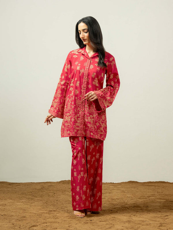 Cambric Co-ord Set-Paste Print (Pret)