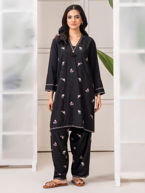 2 Piece Linen Suit-Embroidered (Pret)