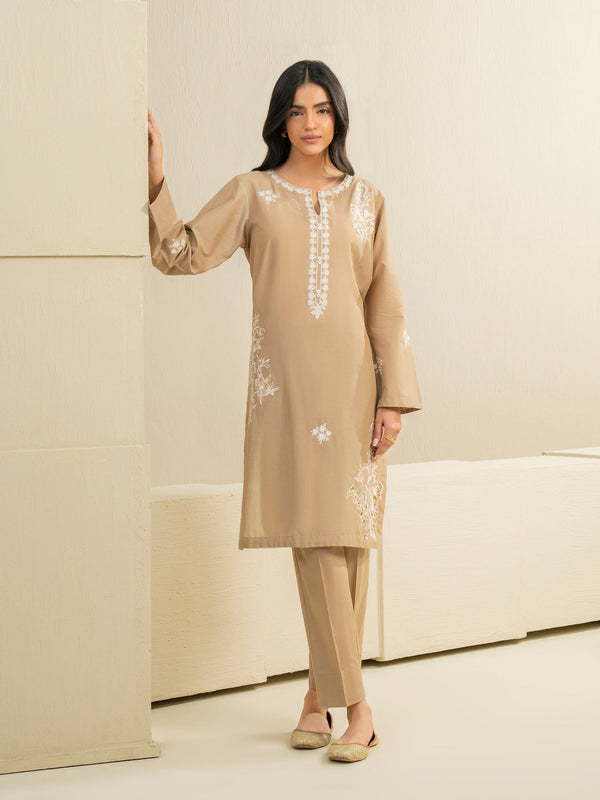 2 Piece Cambric Suit-Embroidered (Pret)