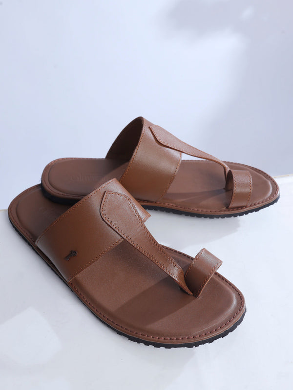Maroon Leather Kolhapuri Chappal - AL-MFW-KC-166