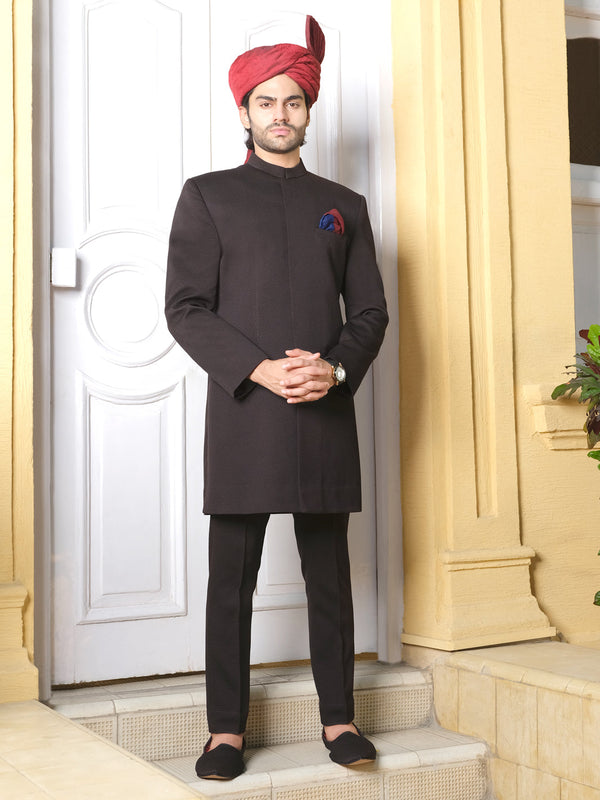 Black Sherwani - AL-SW-105