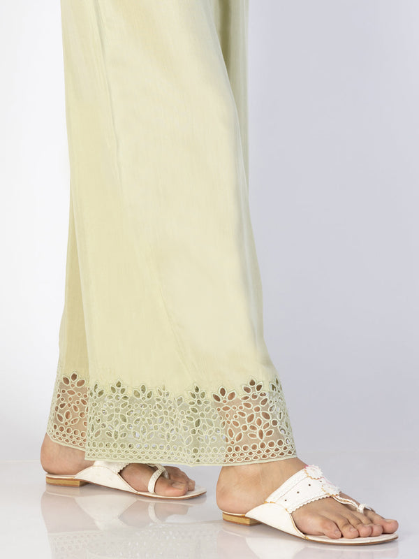 Pista Green Maple Silk Trousers - AL-T-696