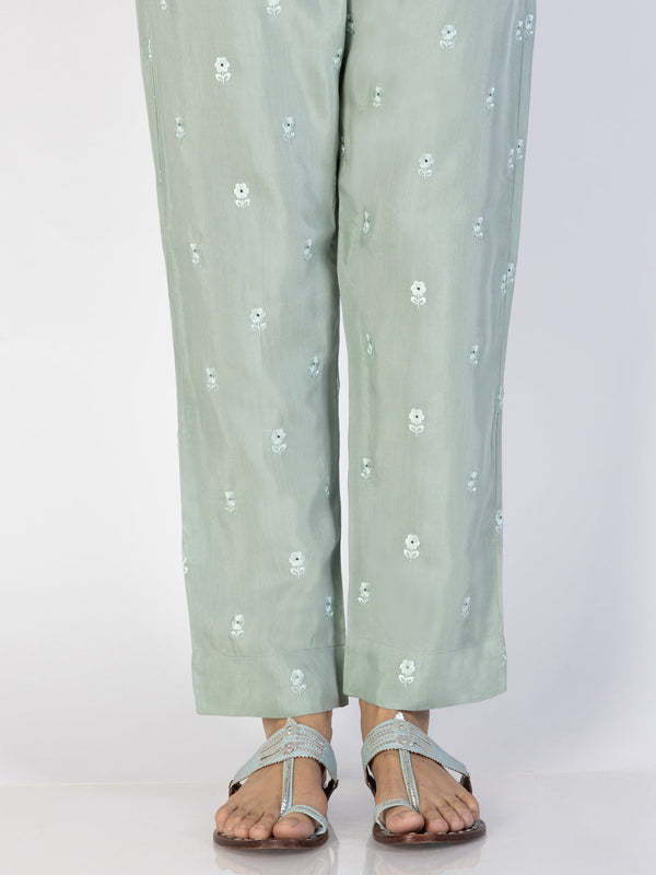 Pista Green Viscose Trousers - AL-T-698