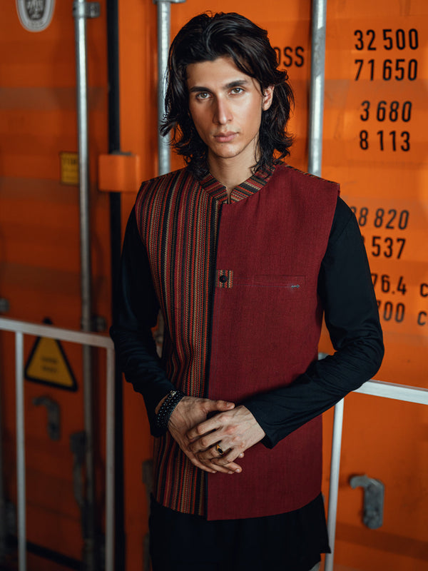 Maroon Formal Waistcoat - AL-WC-495
