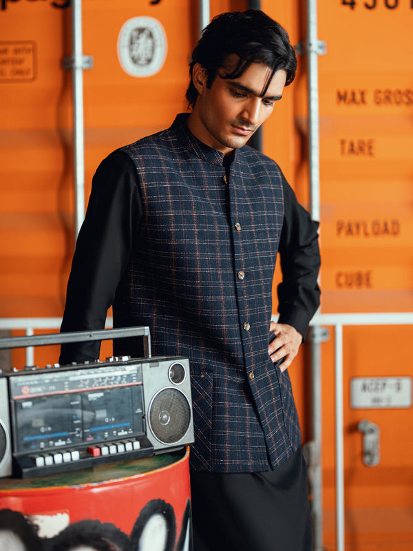 Dark Blue Waistcoat - AL-WC-598A