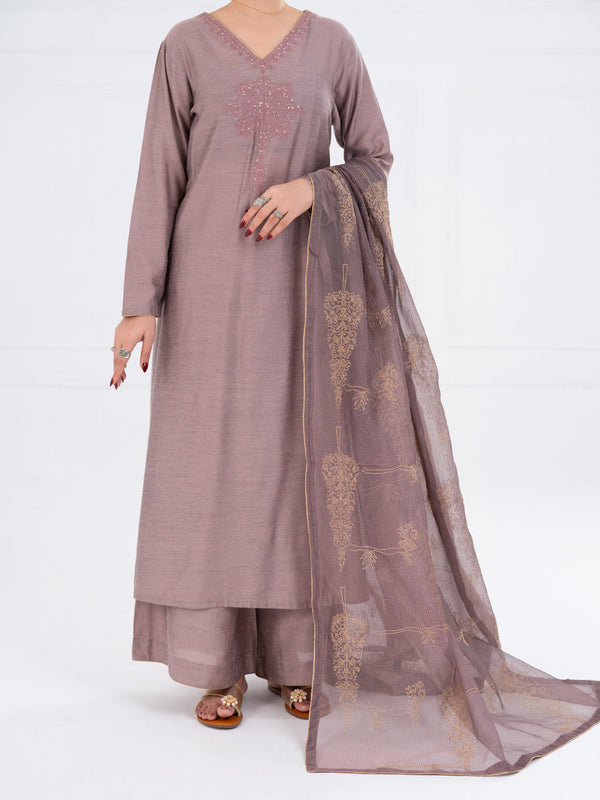 Fawn Yarn Dyed 3Pc Stitched - AWP-3PS-760