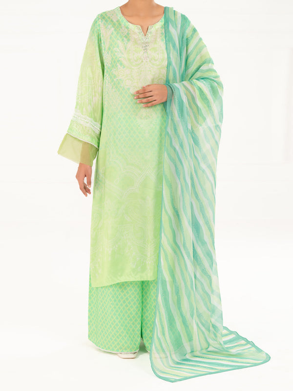 Light Green Thai Silk 3Pc Stitched - AWP-3PS-782