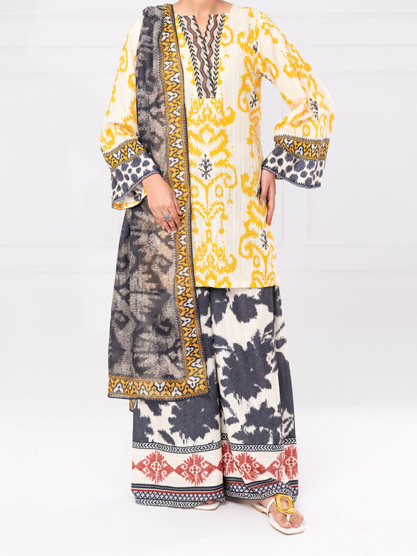 Lemon Lino Kara 3Pc Unstitched - AWP-3PS-802