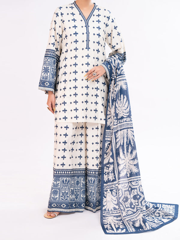 Off White Lawn 3Pc Stitched - AWP-3PS-861