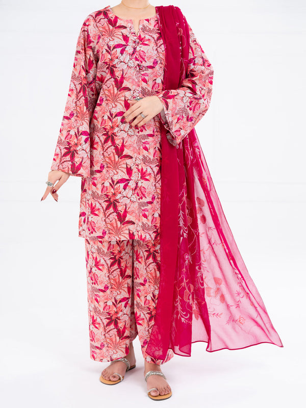 Pink Lawn 3Pc Stitched - AWP-3PS-864