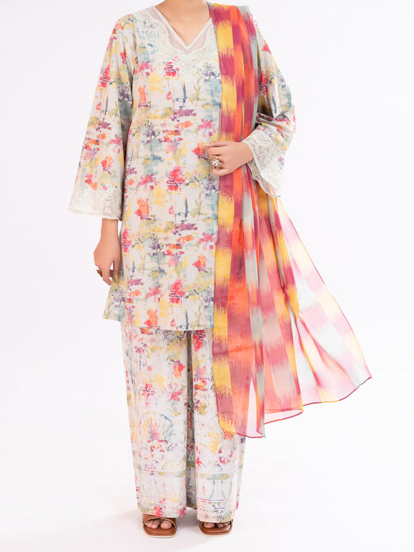 Multicolor Cambric 3Pc Stitched - AWP-3PS-888