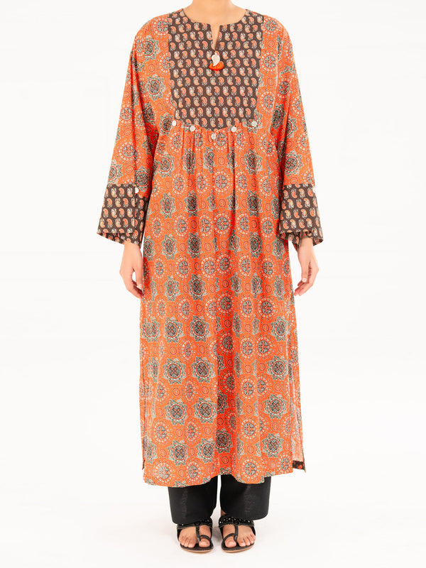 Orange Cambric Kurti - AWP-LK-911